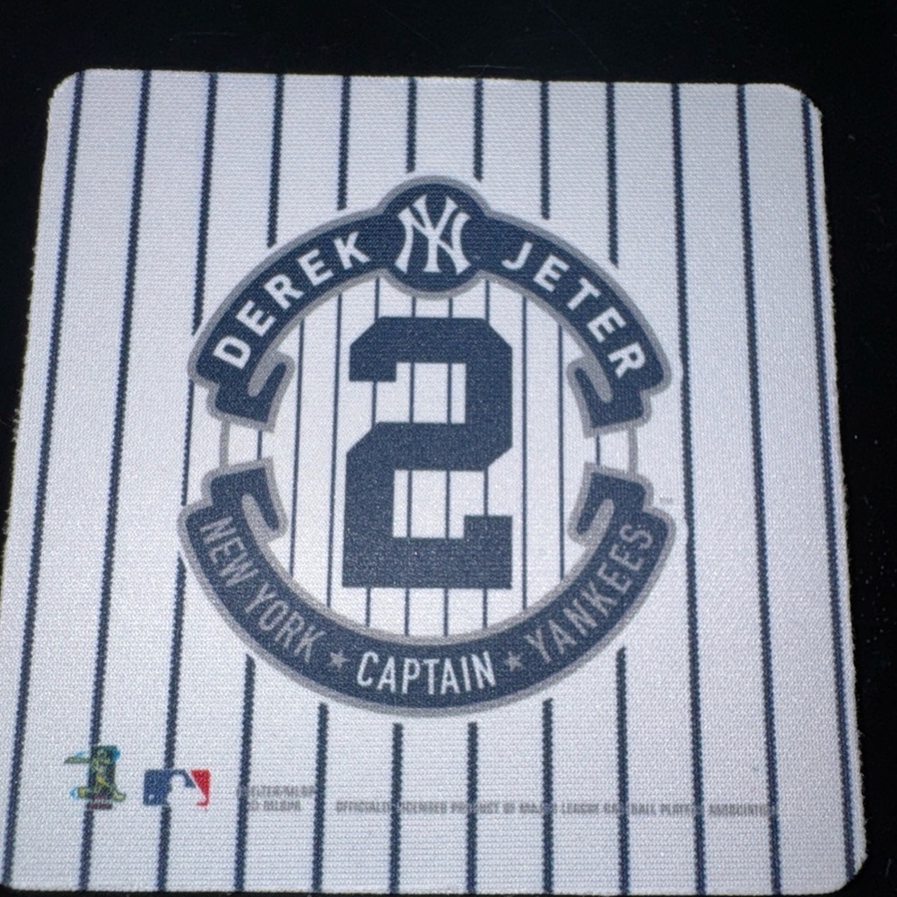 Baseball Coaster Set with Pinstripe Number Graphic